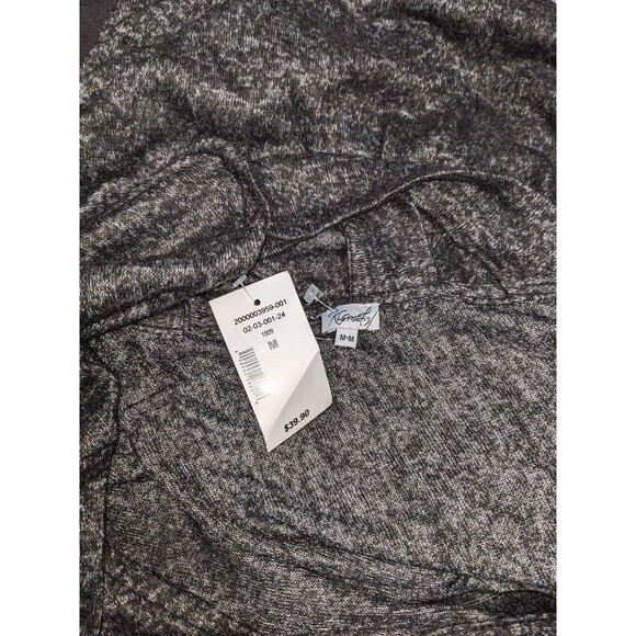 NWT Kismet Sweater M Women's Gray Vneck Long Sleeve Criss Cross Back Knit Casual - Picture 5 of 6